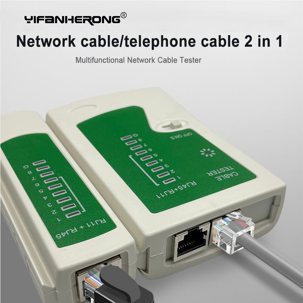 شبكة كابل شبكة محلية اختبار اختبار Rj45 Rj-11 Cat5 Utp إيثرنت أداة Cat5 6 E Rj11 8P المحمولة شبكة كابل اختبار أداة الشبكات