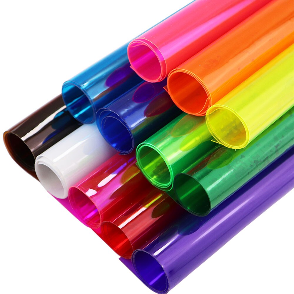 30x120 سنتيمتر لفة النيون الأحمر الأصفر الأخضر واضح شفاف قماش الفينيل البلاستيكية لينة الزجاج القماش مقاوم للماء لحقيبة القوس bhبها بنفسك BH050