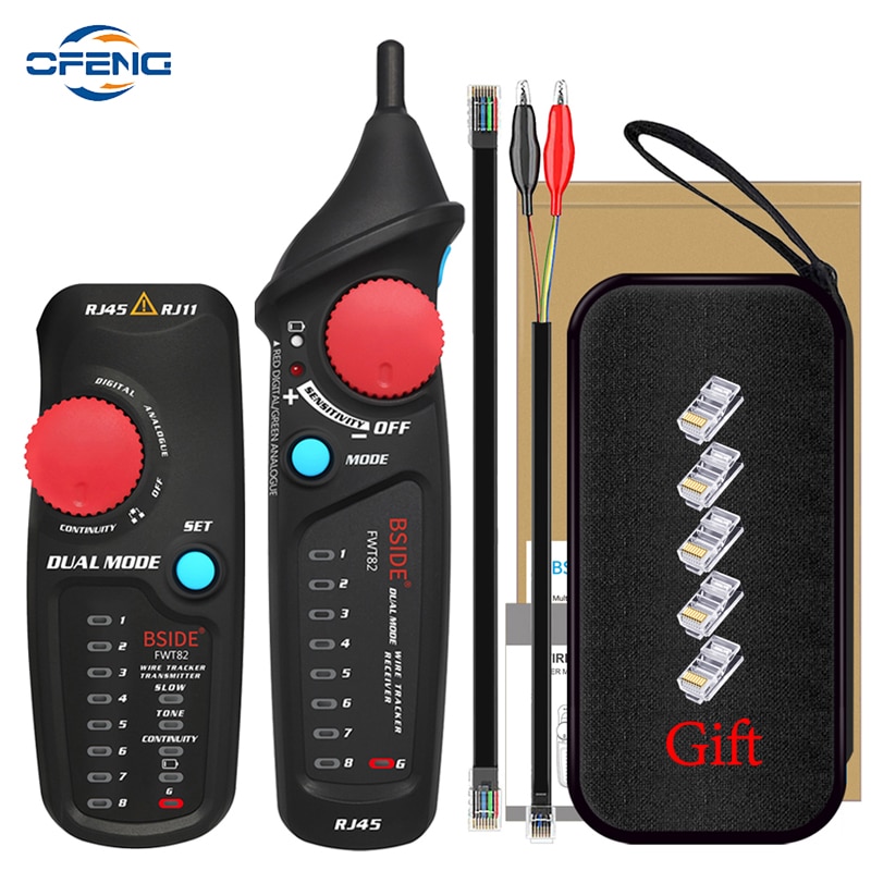 جهاز تعقب سلك الشبكة مزود بسلك اختبار BSIDE FWT82/81 RJ45 RJ11 Rj45 جهاز اختبار شبكة إيثرنت LAN جهاز تعقب كاشف الخط