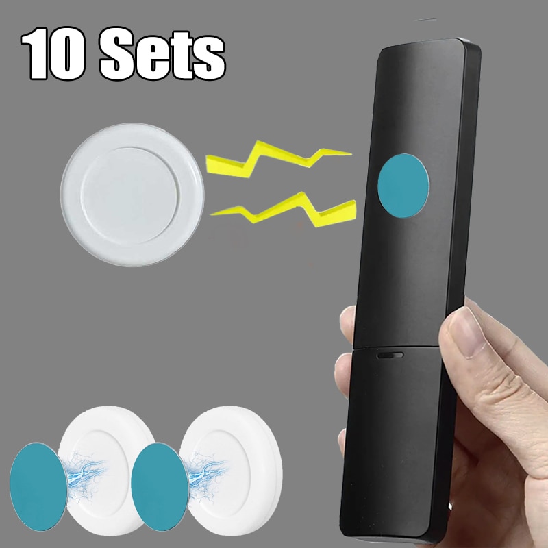 10 مجموعة المغناطيسي التحكم عن بعد حامل مكافحة خسر جدار جبل المغناطيس السنانير ستيكر للثلاجة تخزين حامل ديكور المنزل المنظم هوك