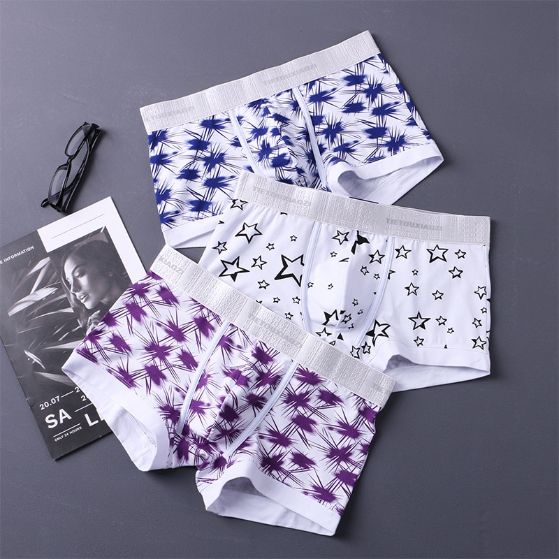سراويل داخلية قطنية للرجال ، ملابس داخلية عصرية ، سراويل داخلية مخصصة للشباب
