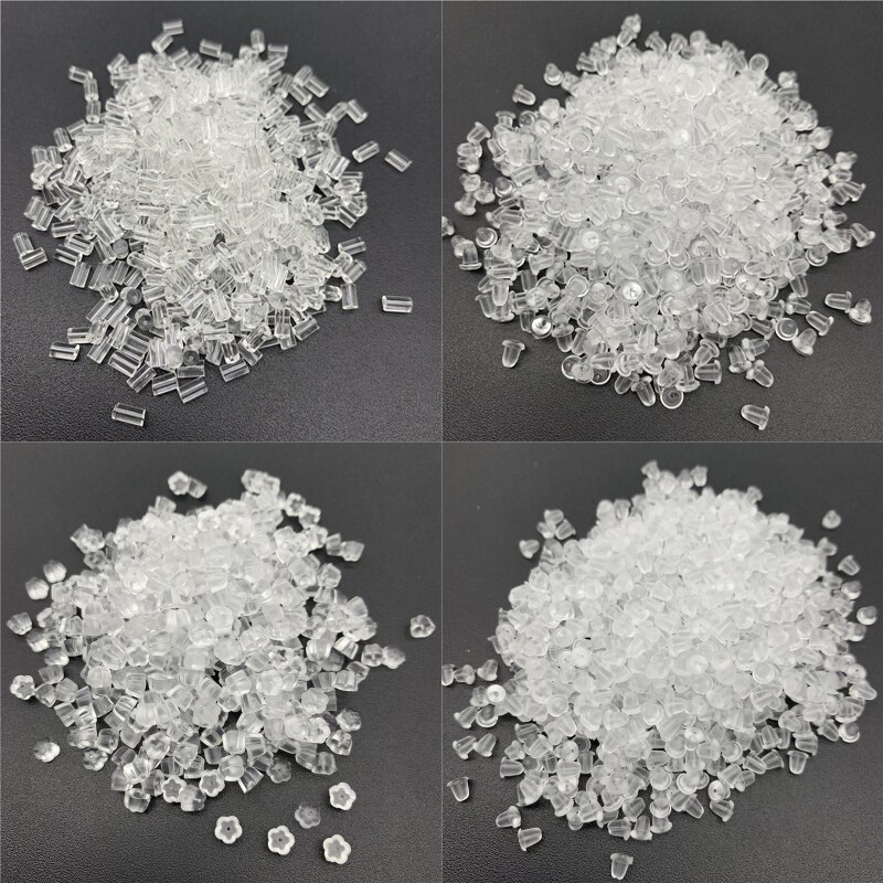 200 قطعة 3/4/5/6 مللي متر لينة سيليكون المطاط القرط عودة سدادات ل أقراط DIY صنع المجوهرات القرط النتائج الاكسسوارات