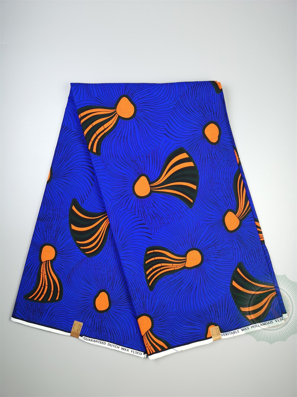 شمع حقيقي كلاسيكي مضمون طباعة حقيقية بالشمع نسيج هولندي hollandais pagne أفريقيا فستان 100% قطن 6 ياردة