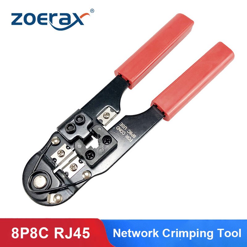 شبكة ZoeRaX العقص أداة وحدات المكشكش الشبكات طقم أدوات قطع وشريط كابلات الشبكات فقط ل 8P8C rj45
