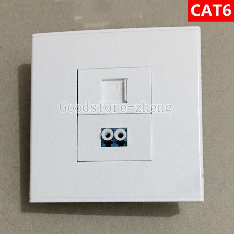 لوحة وجه جدارية, موصل ألياف بصرية LC + RJ45 CAT6