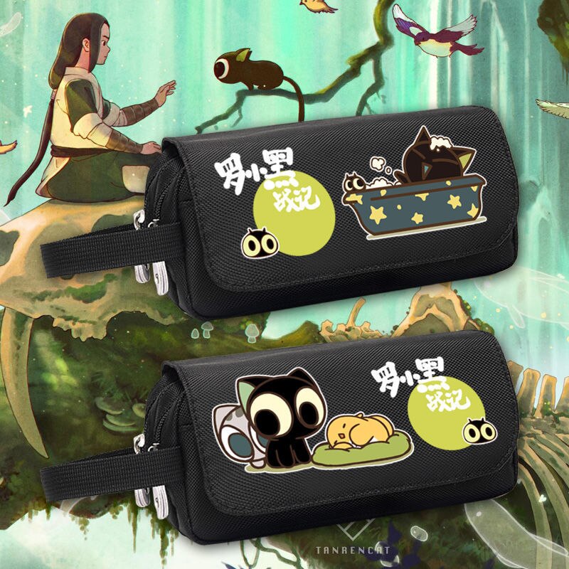 Luo Xiaohei قلم رصاص أكياس أنيمي صندوق أدوات مكتب قلم رصاص بشكل جذاب حالات طالب اللوازم المدرسية مضحك رجل طالب Kawaii suالقرطاسية