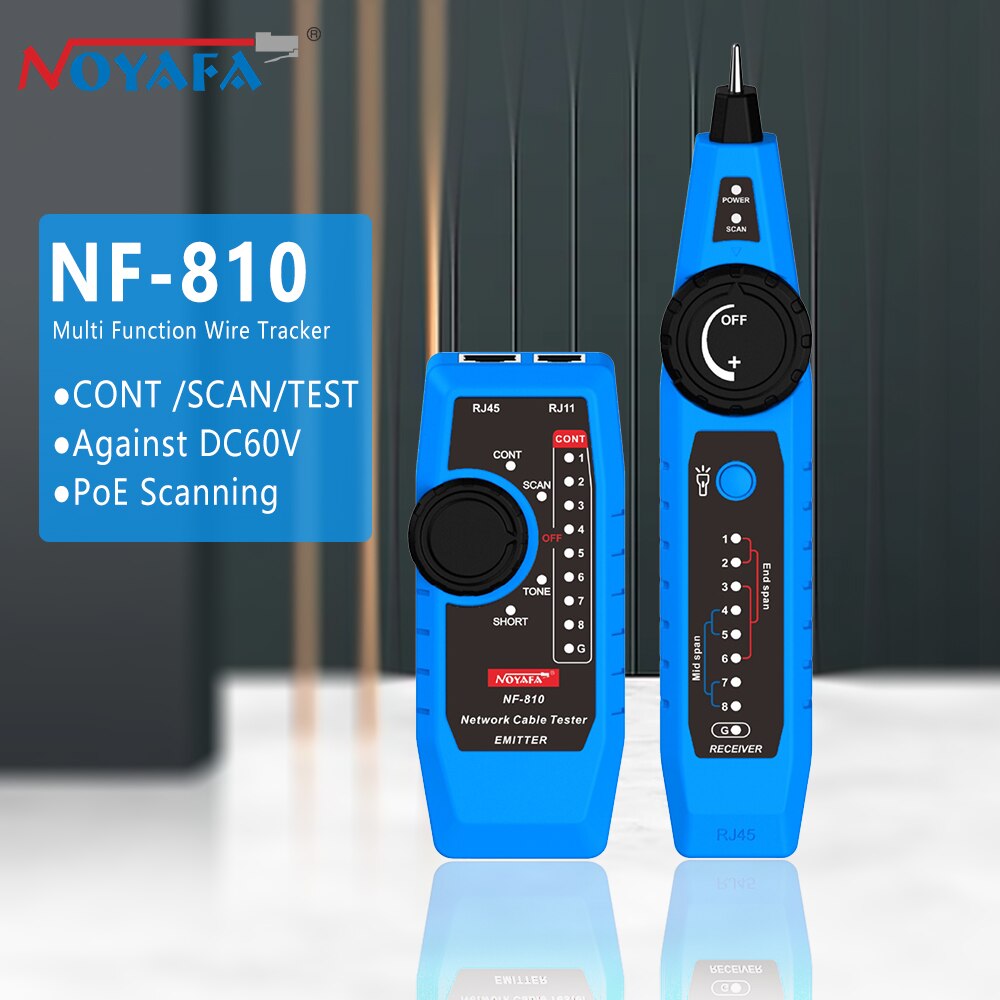 NOYAFA NF-810 RJ45 تستر سلك الهاتف مكتشف الحبر شبكة إيثرنت محلية كابل اختبار مكافحة التدخل خط مكتشف
