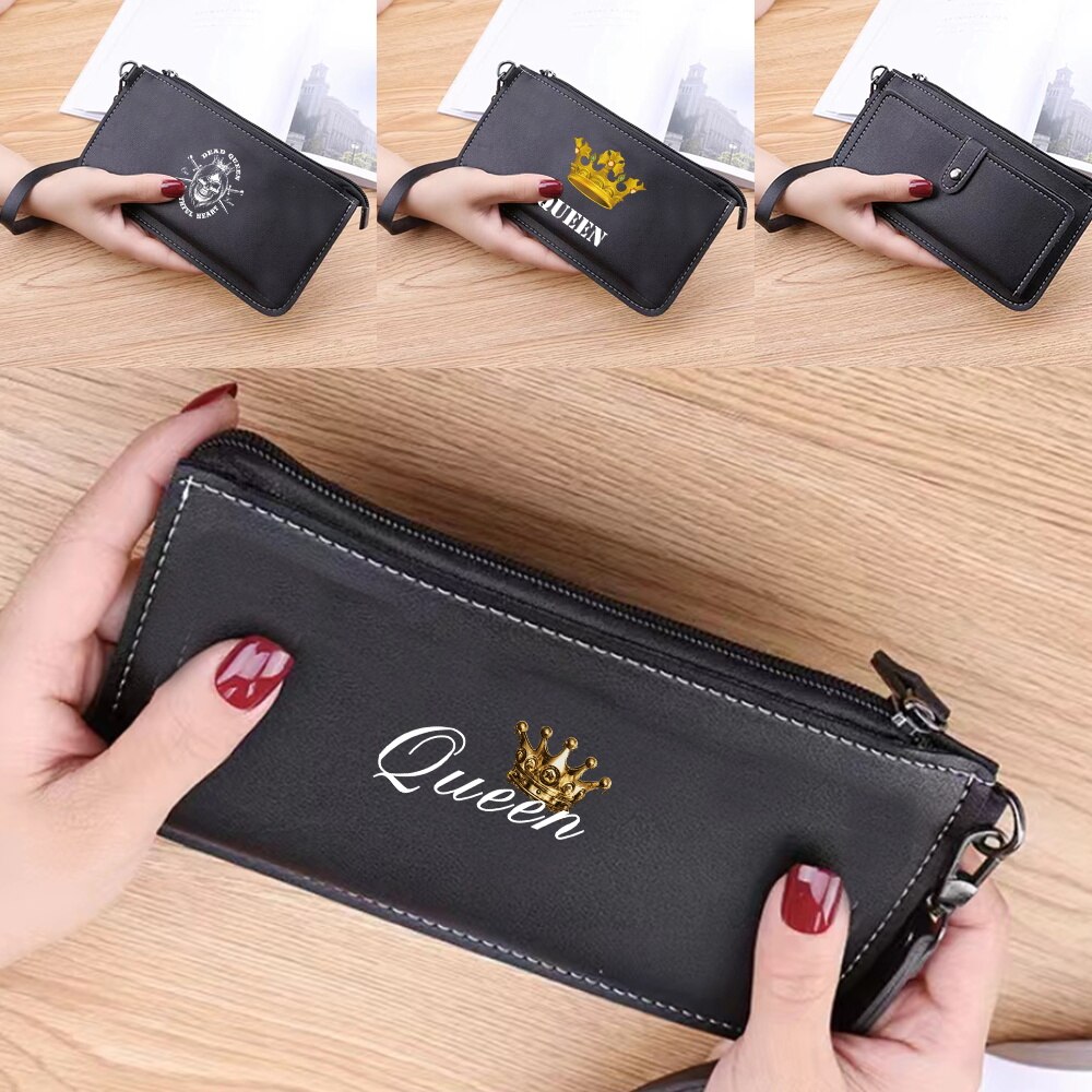 معيار محافظ النساء محفظة مزودة بسحّاب حاملي بطاقة الهاتف المحمول حقائب حقيبة يد نسائية السوار غلق بمشبك مخلب الملكة سلسلة