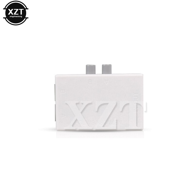 عالية الجودة 2 ميناء RJ-45 جهاز سويتش للشبكات إيثرنت صندوق الشبكة الجلاد المزدوج 2 طريقة ميناء دليل تقاسم التبديل محول