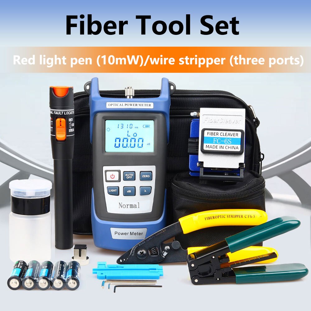 15 قطعة/المجموعة مجموعة أدوات ألياف بصرية حزمة الانصهار جهاز الربط الباردة الربط مجموعة أدوات 10Mw البصرية خطأ محدد Aua-6S Ftth أداة