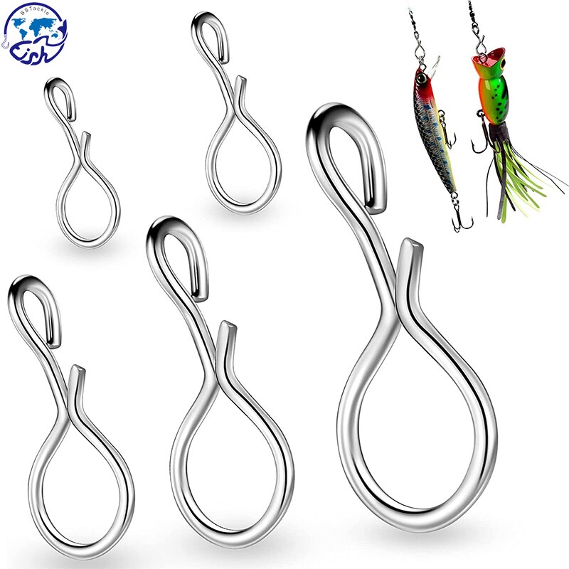 50 قطعة من الطقات لصيد الأسماك من الاستانلس ستيل ، يدور الصيد بدون عقدة ، يستقر بسرعة في التغيير ، يعلق بسرعة