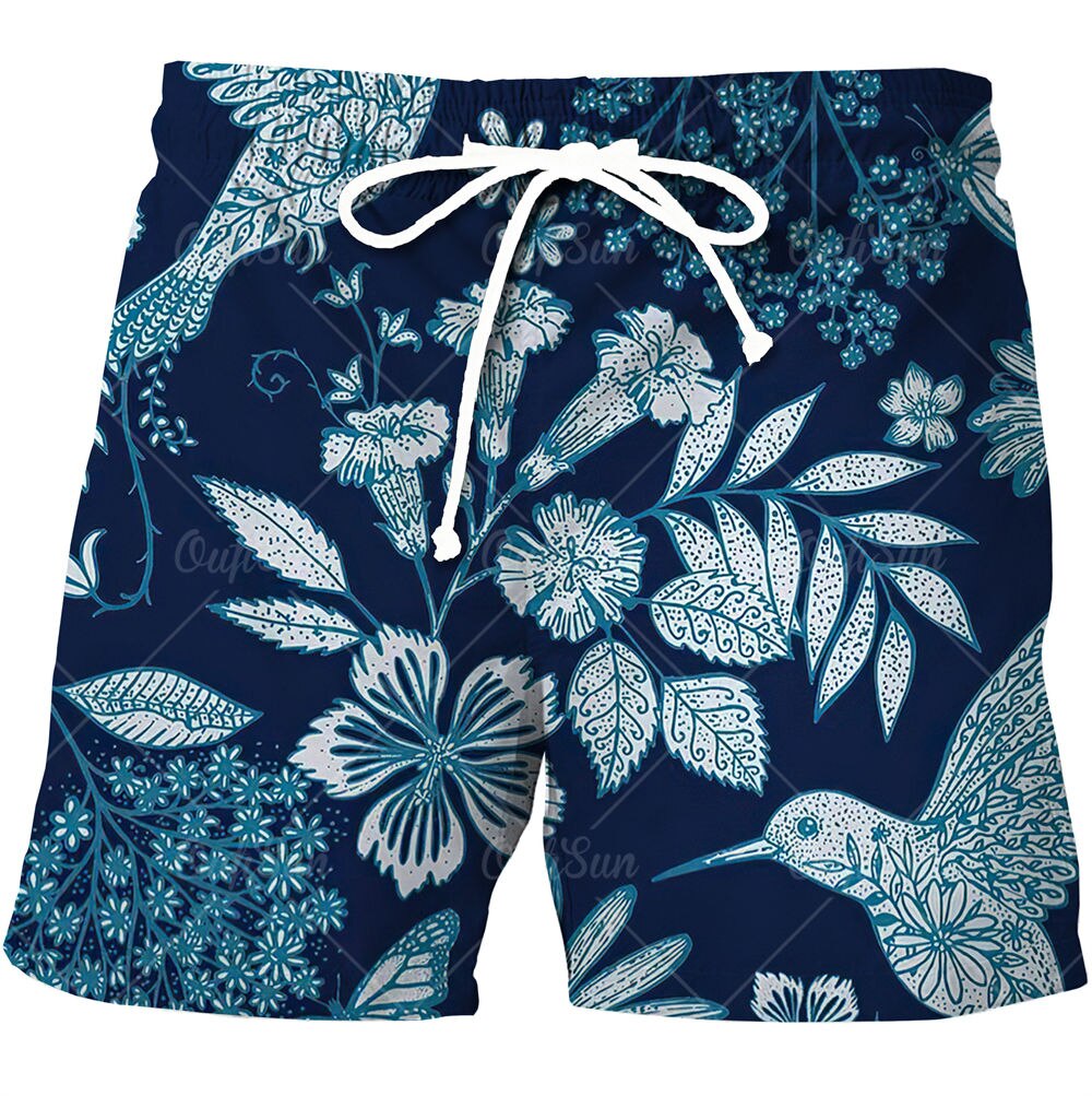 الرجال المطبوعة شورتات للبحر موضة هاواي الراحة ملابس السباحة السراويل الرجال عادية سريعة الجافة تنفس في سن المراهقة الصيف السراويل للرجال