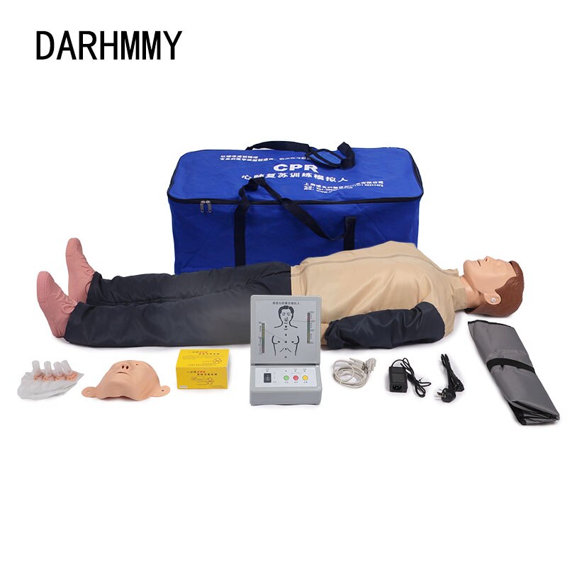 DARHMMY كامل الجسم الكبار CPR القزم/عارضة أزياء ، CPR نموذج للتدريب/الدمية مع ردود الفعل