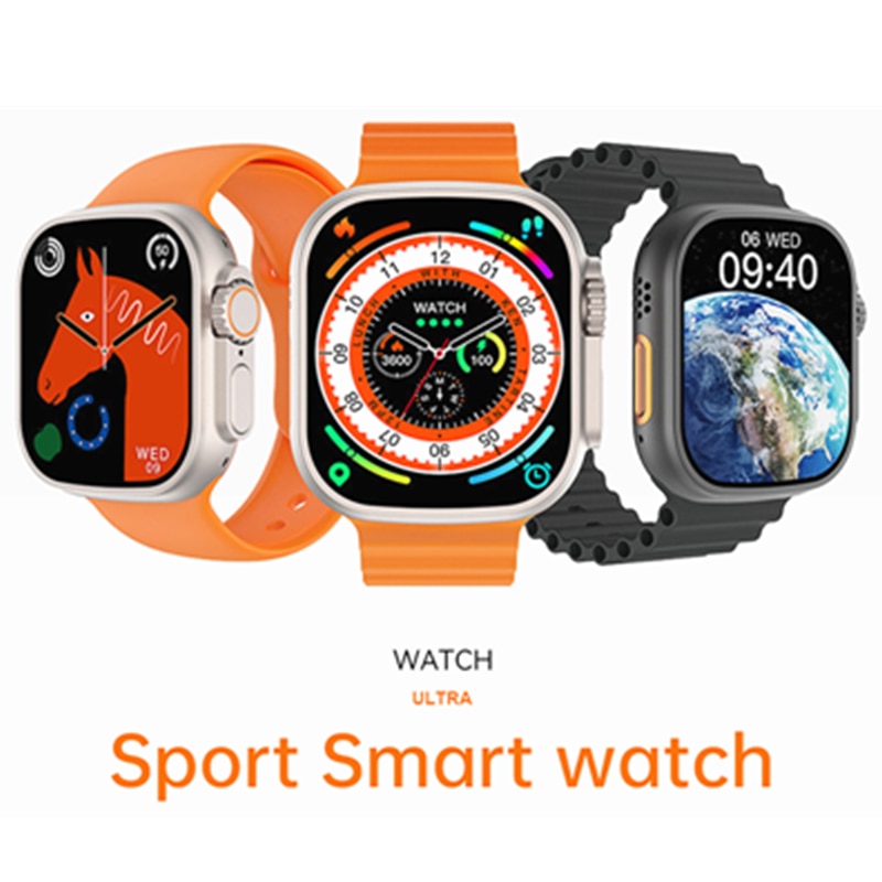 جديد لعام 2022 ساعة يد ذكية رياضية من Apple Series 8 مزودة بخاصية الاتصال قريب المدى وتقنية البلوتوث ساعات يد رياضية تعمل لاسلكيًا