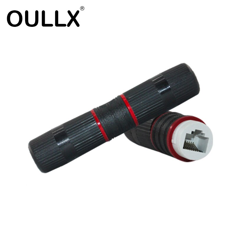 OULLX RJ45 موصل في الهواء الطلق مقاوم للماء أنثى إلى أنثى ميناء شبكة LAN الخائن نقل رئيس محول مقرنة CAT5e CAT6