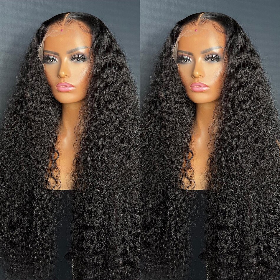 باروكات شعر طبيعي مفرود ومجعد 13x6 من الدانتيل الشفاف طراز 250% مقاس 30 32 بوصة باروكة شعر ريمي برازيلي مجعد 13x4 بالدنتلة الأمامية للنساء