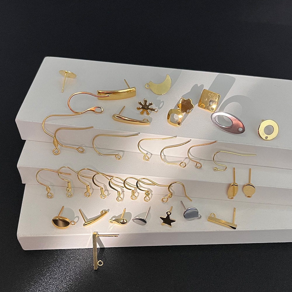 20-50 قطعة الفولاذ المقاوم للصدأ القرط هوك أقراط للأذن من الفضة السنانير Earring بها بنفسك القرط النتائج لصنع المجوهرات السائبة أقراط اكسسوارات بالجملة