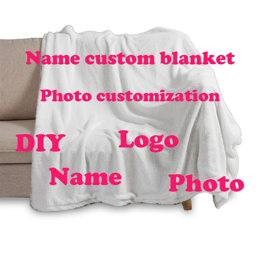 تخصيص اسم الفانيلا بطانية الكبار والأطفال الطفل بطانية ناعمة حصرية الصوف بطانية بطانية ملفوفة هدية عيد ميلاد