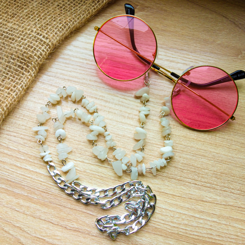 سلسلة نظارة كريستال أحجار